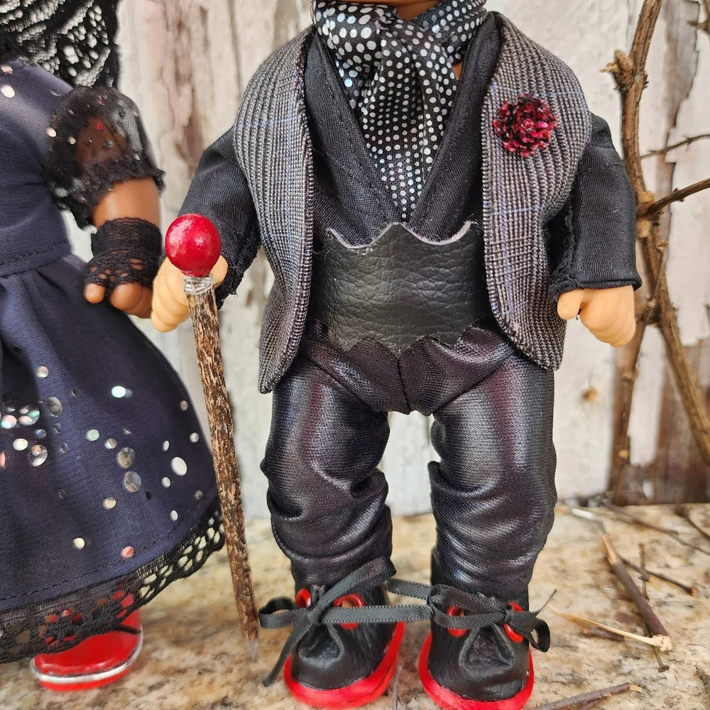 🎨 8 Inch Little Bitty Baby Traditional Gothic Boy and Girl Outfits - Picture 5 of 15